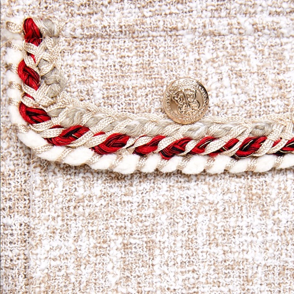 Zara tweed blazer with ribbon - Picture 6 of 8